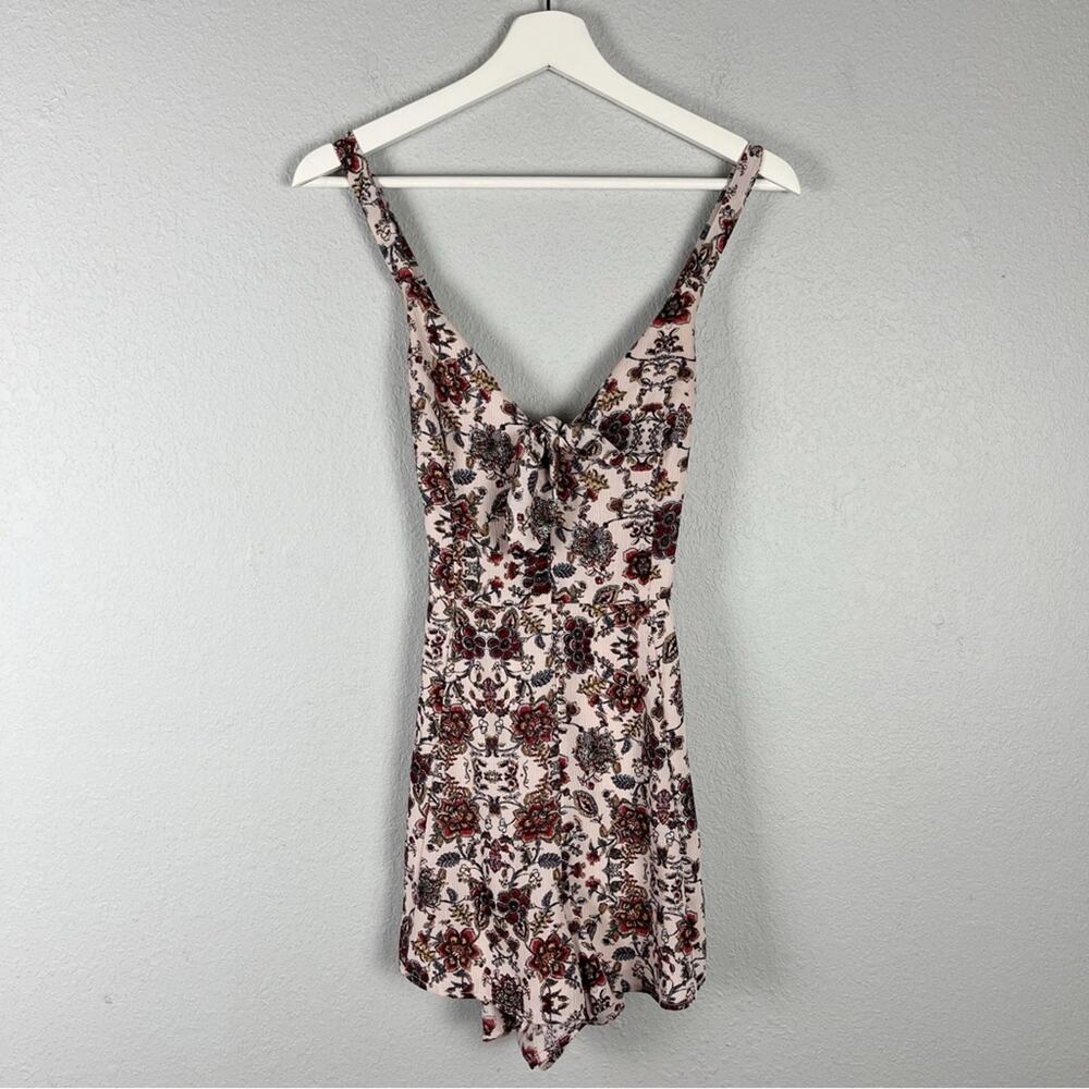 LUSH Floral Front Tie Romper